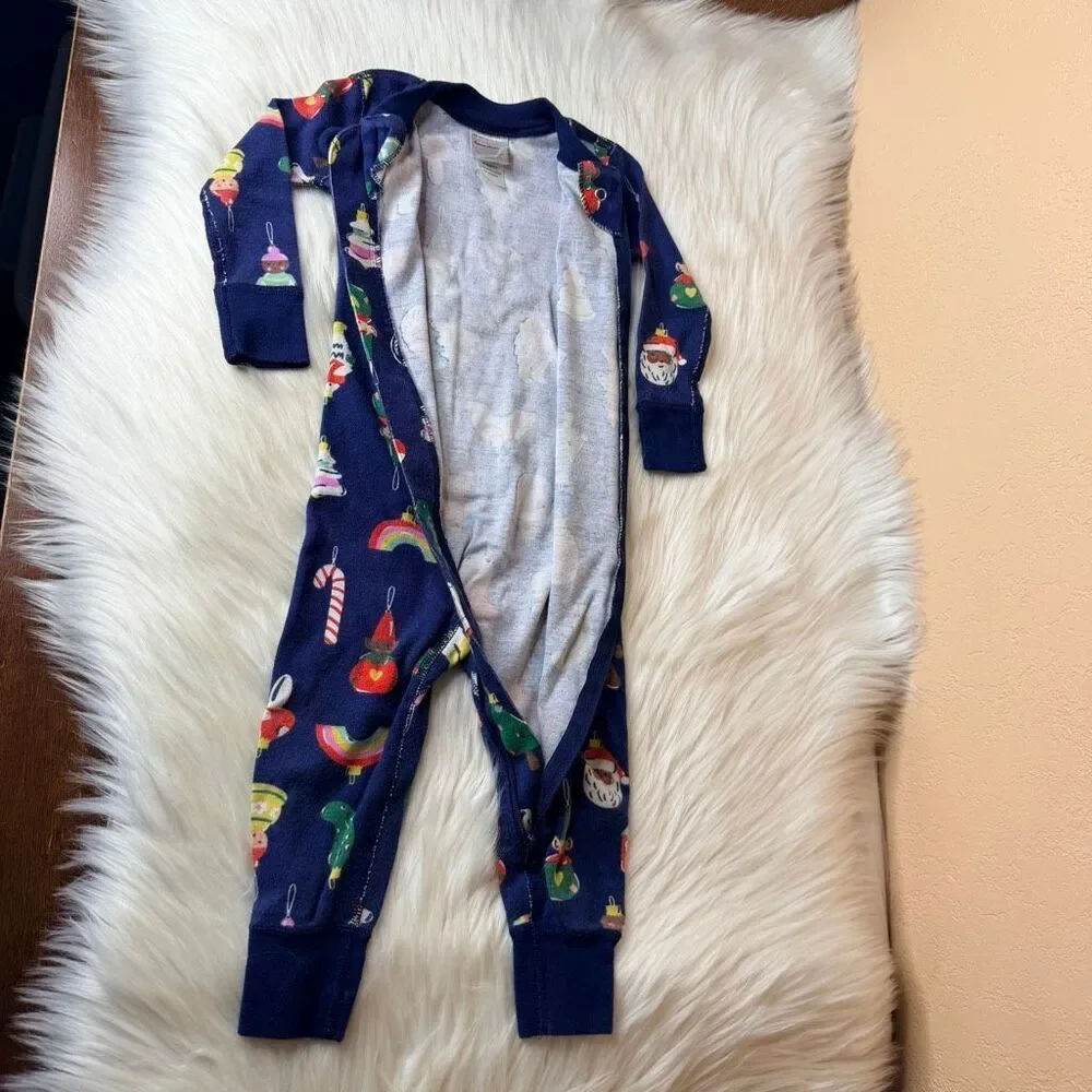 Hanna Andersson Baby Zip Sleeper Heirloom Ornaments Size 80/18-24 Months